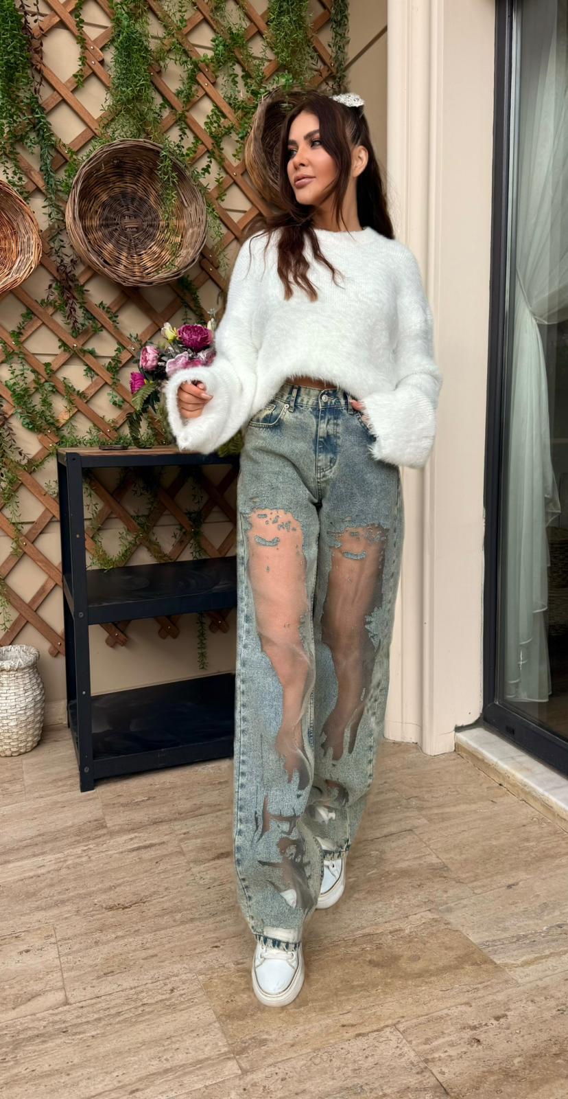 Pantalón trasparencias