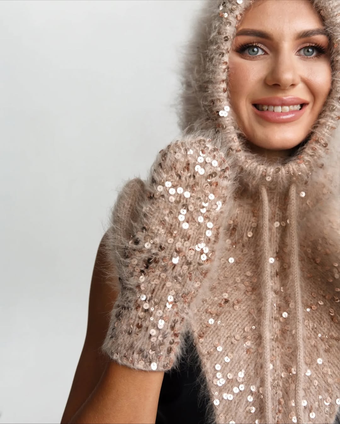 Gorro Glitter + guantes