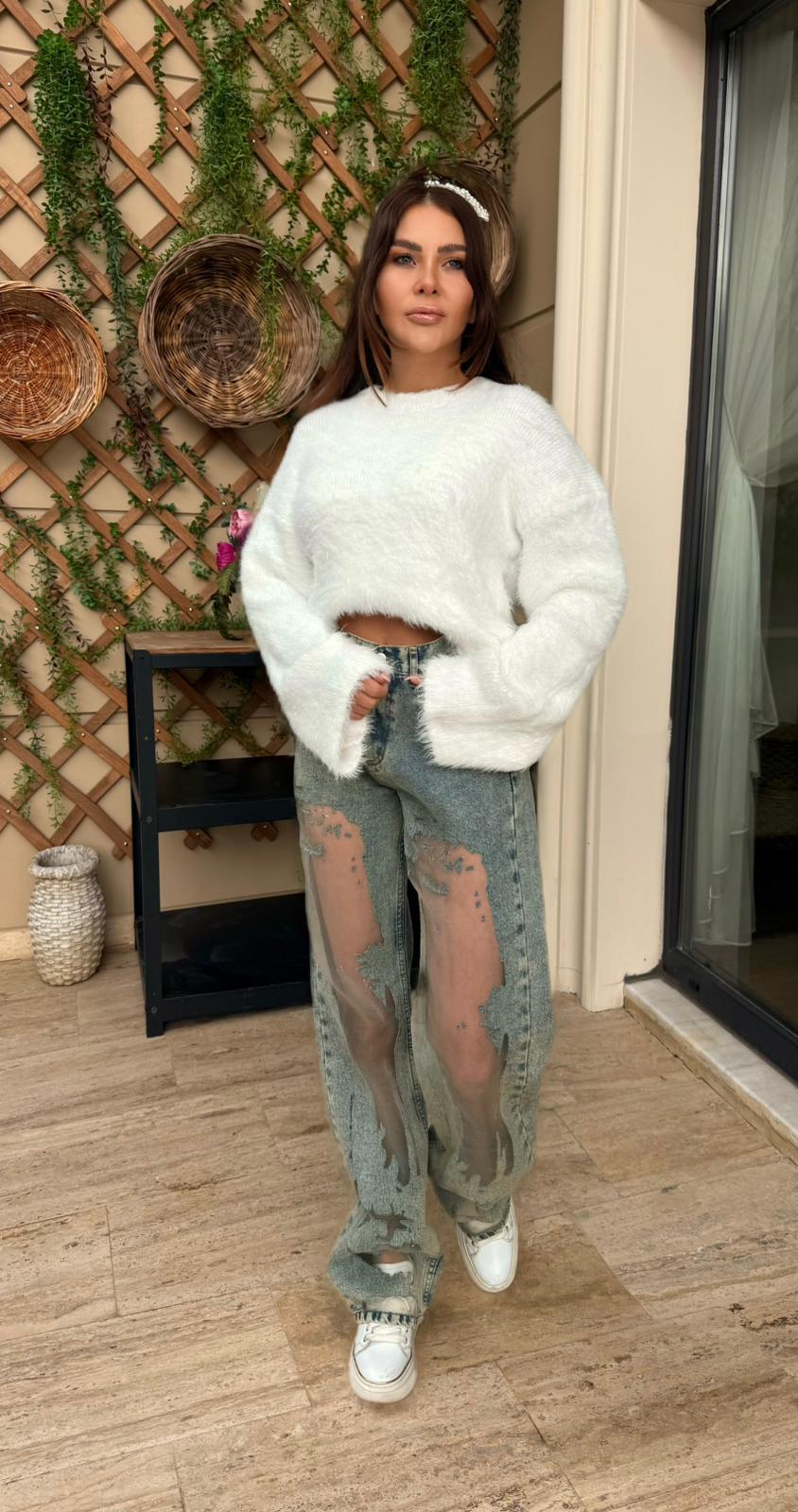 Pantalón trasparencias