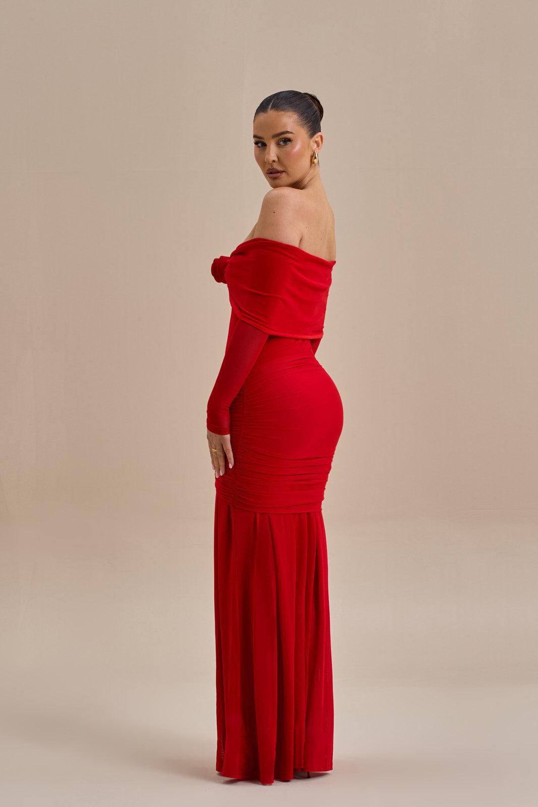 vestido largo rose