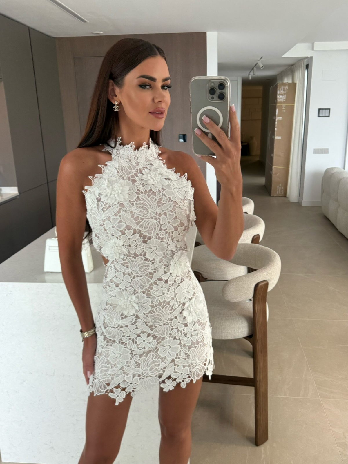 VESTIDO BLANCO CALADO