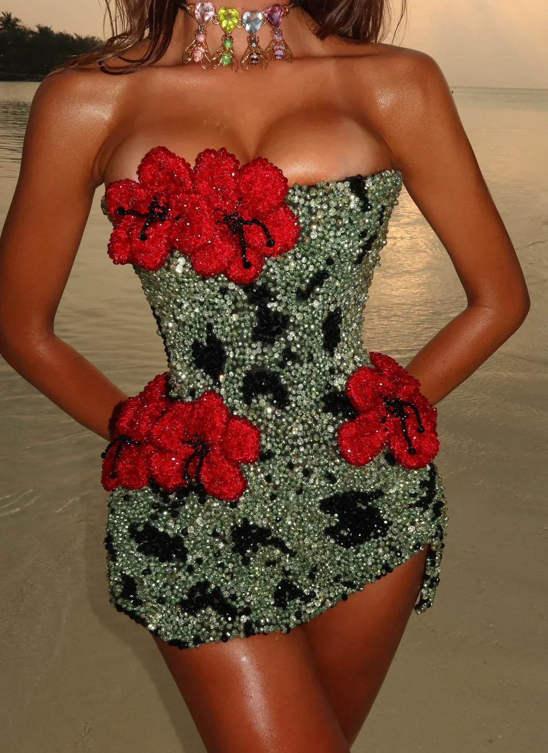 SCARLET GARDEN DRESS