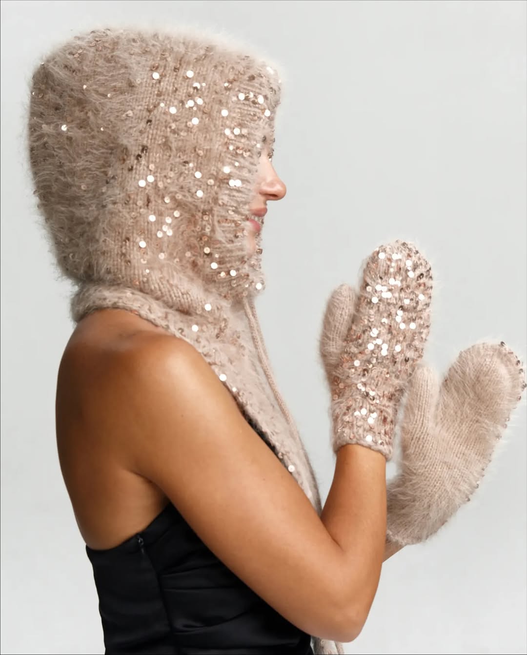 Gorro Glitter + guantes