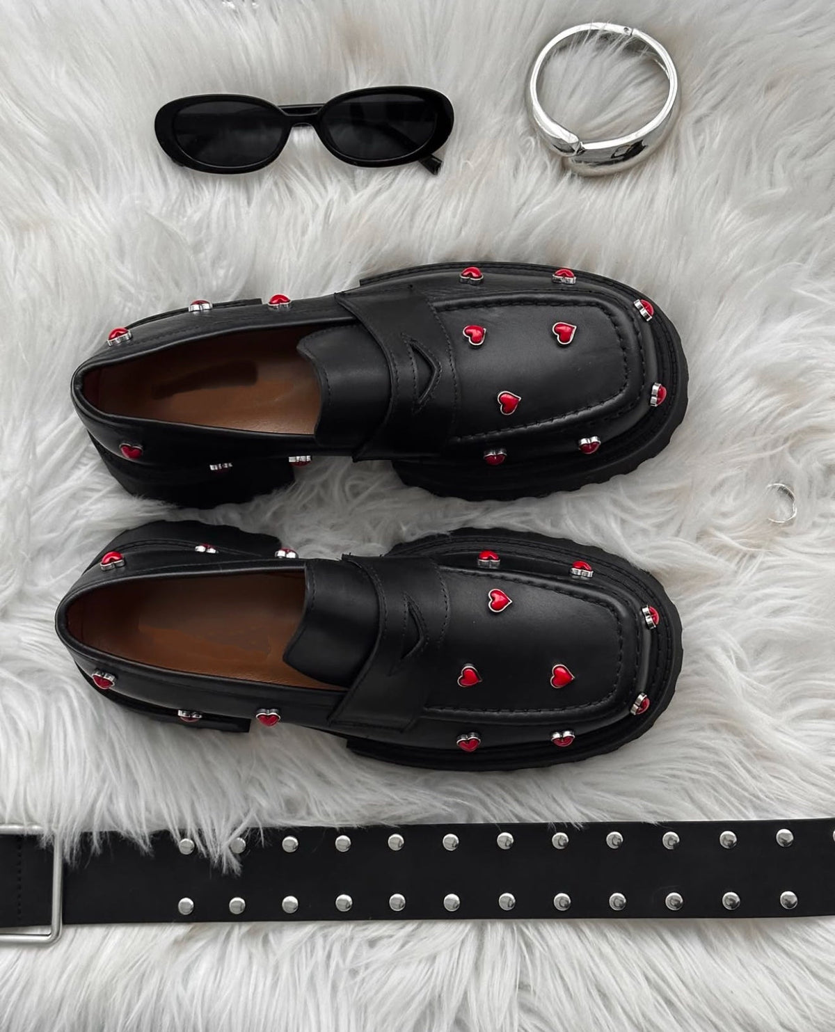 Mocasines hearts