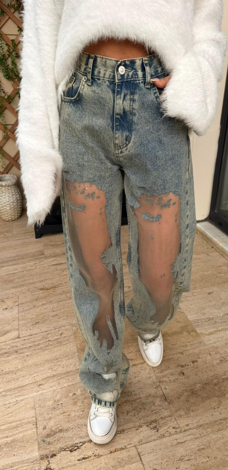 Pantalón trasparencias