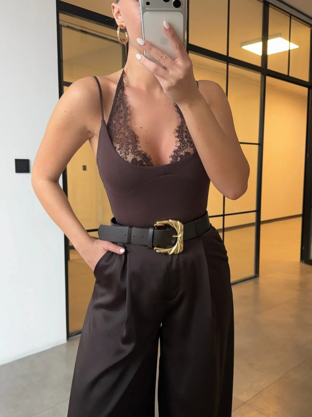Body con detalles de encaje