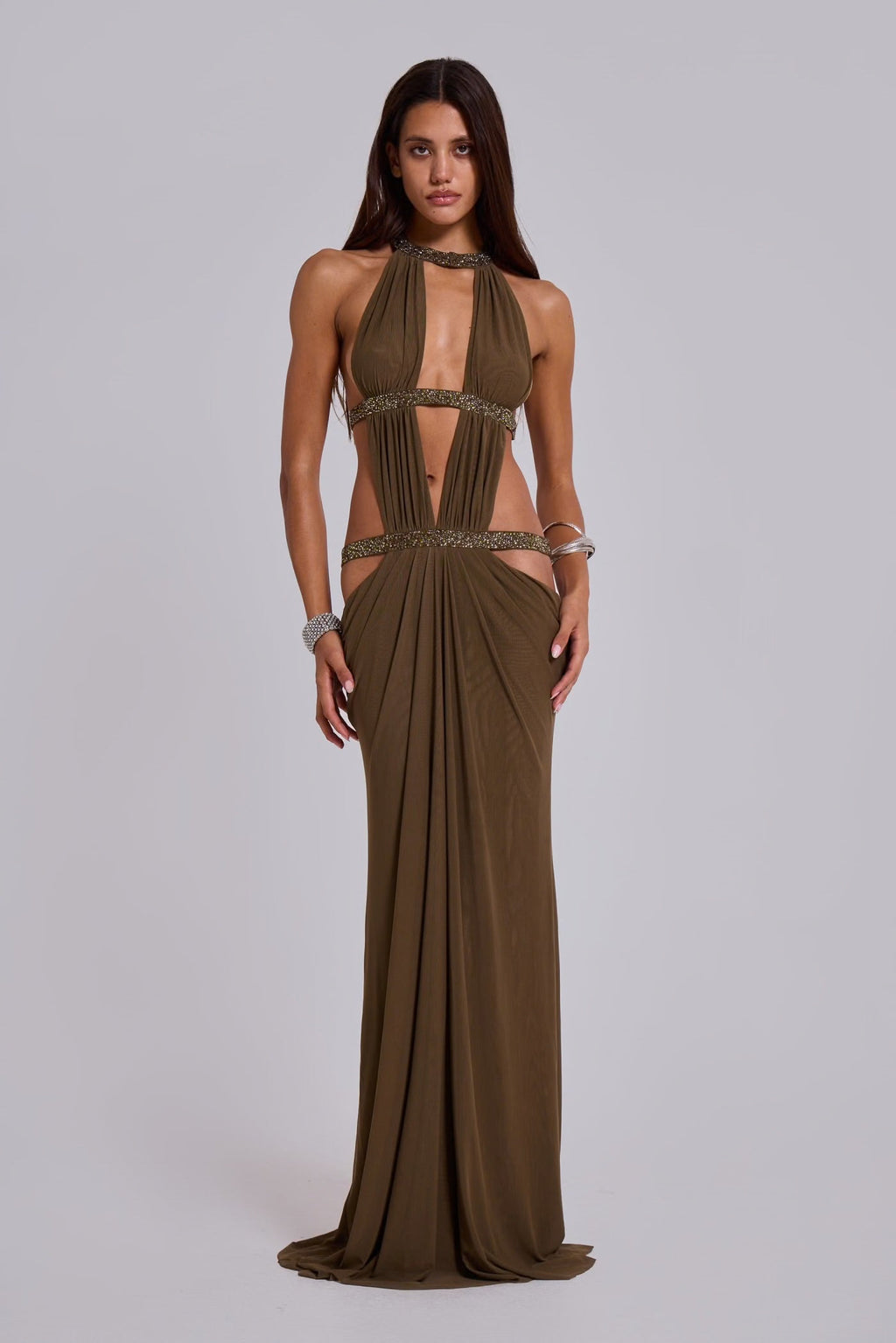 Vestido aura olive