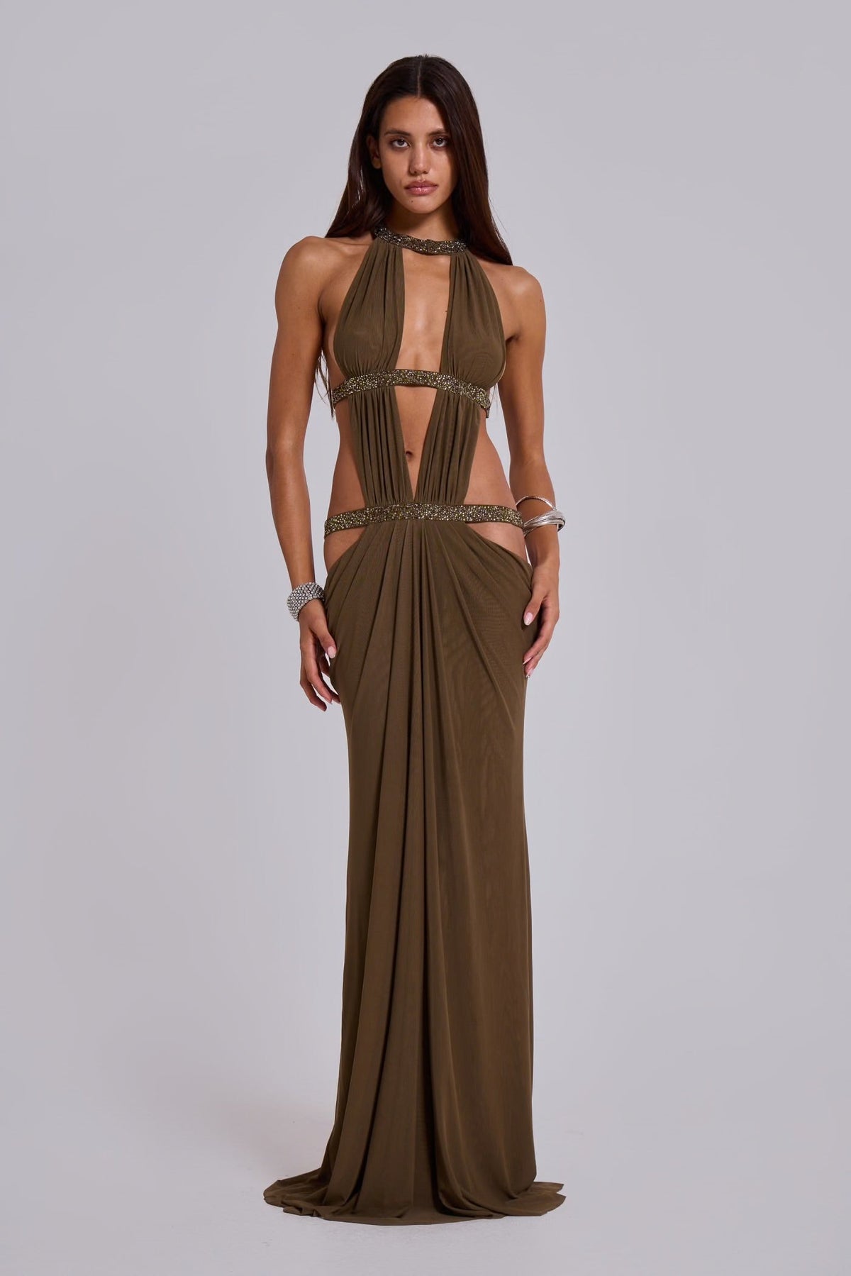 Vestido aura olive