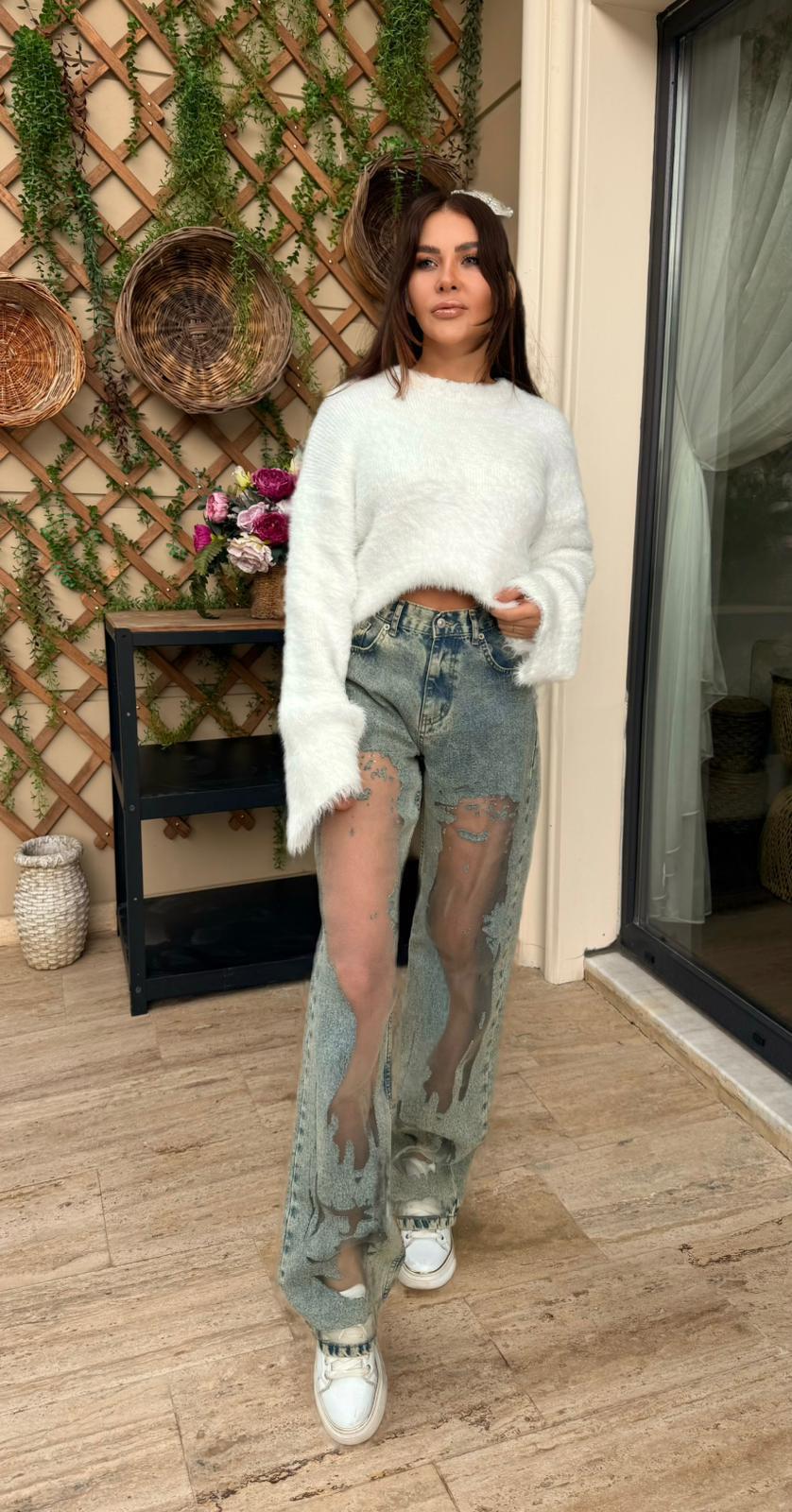 Pantalón trasparencias
