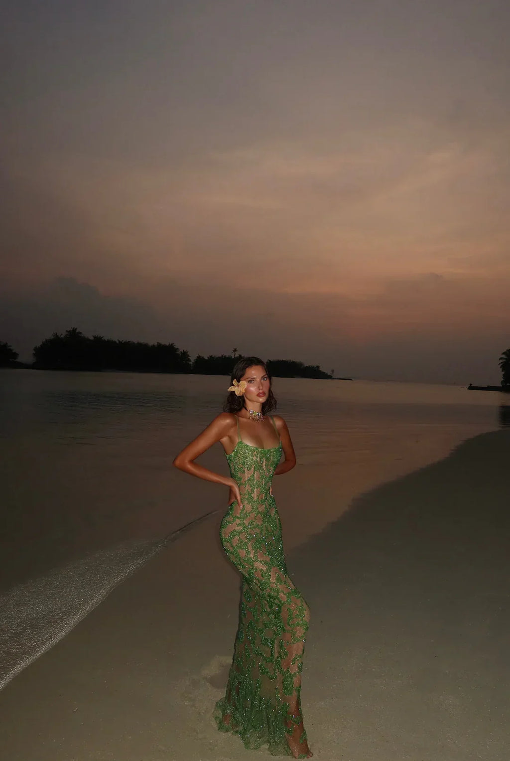 BEAD FREQUENCY LONG DRESS