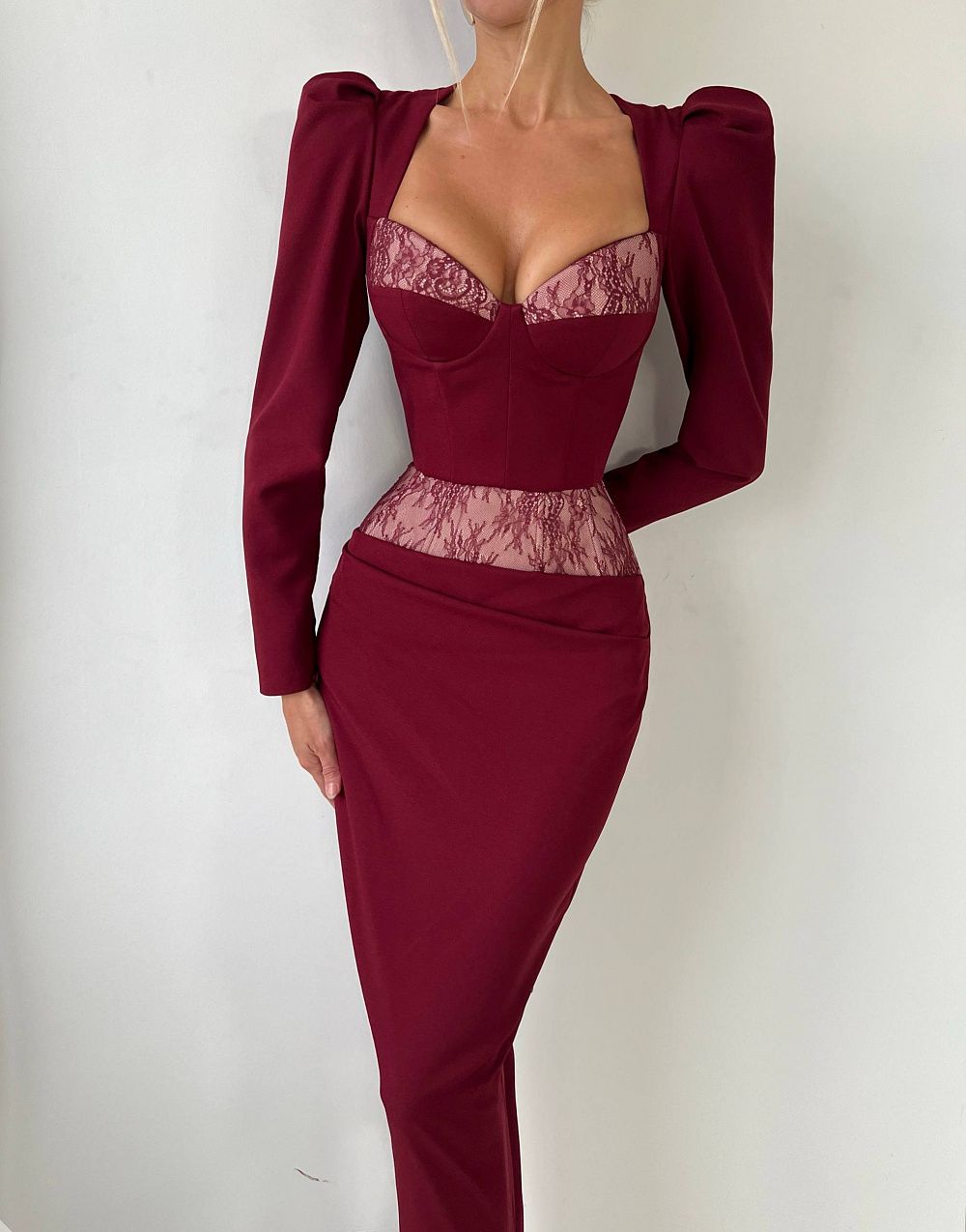 Conjunto con inserción de encaje