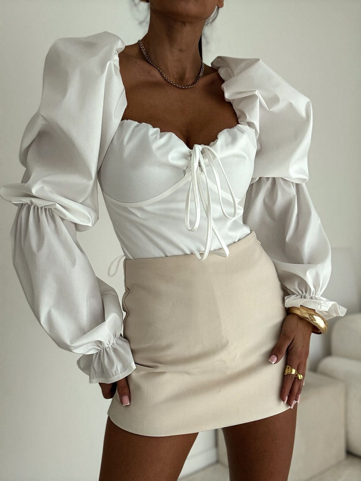 Blusa ecru