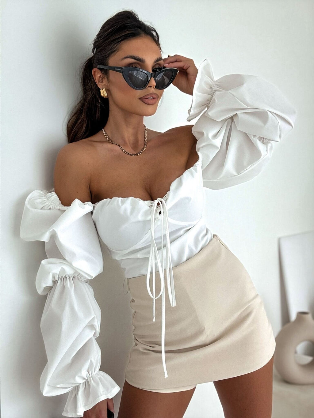 Blusa ecru