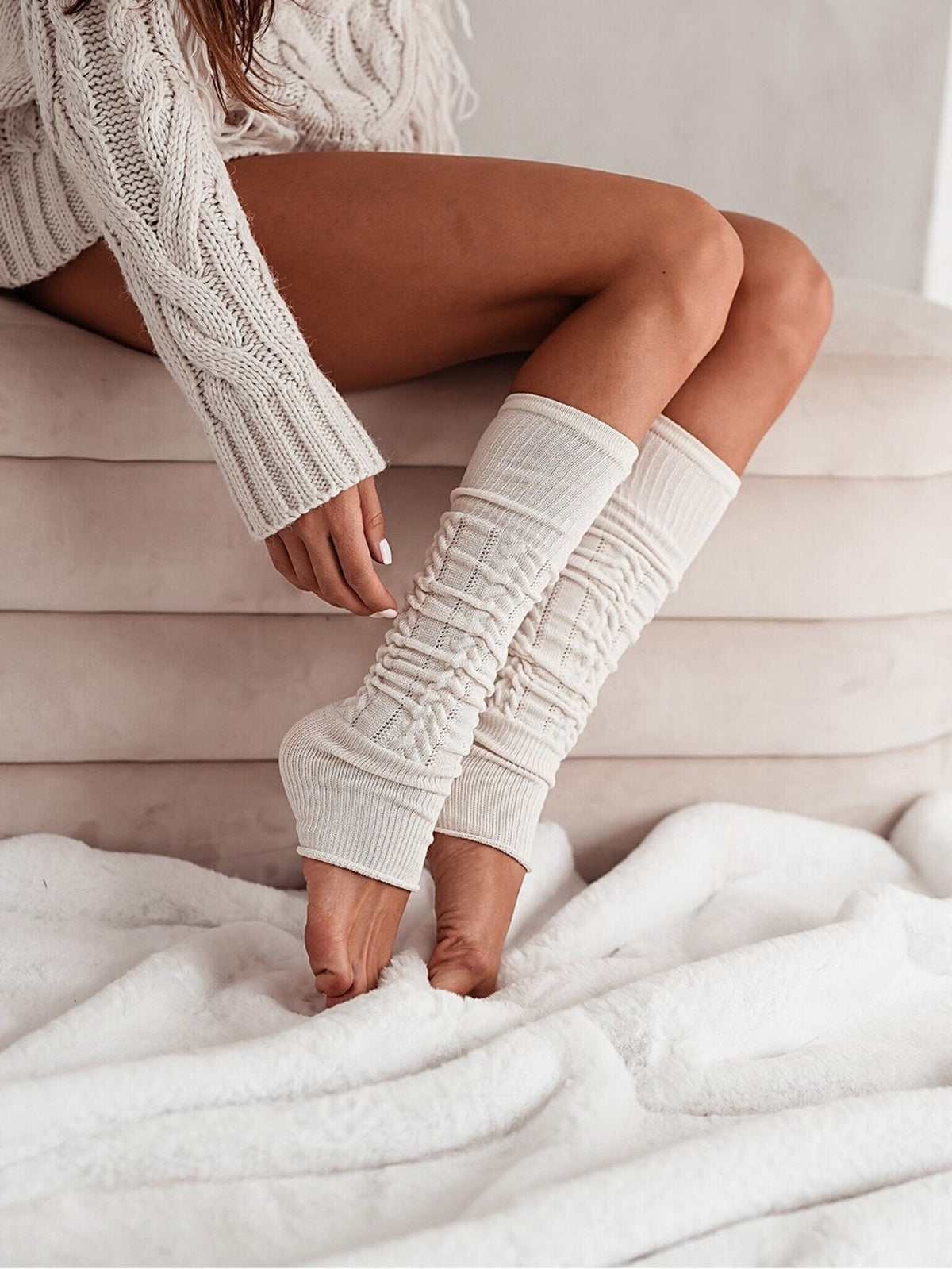 Leg Warmes Braid openwork
