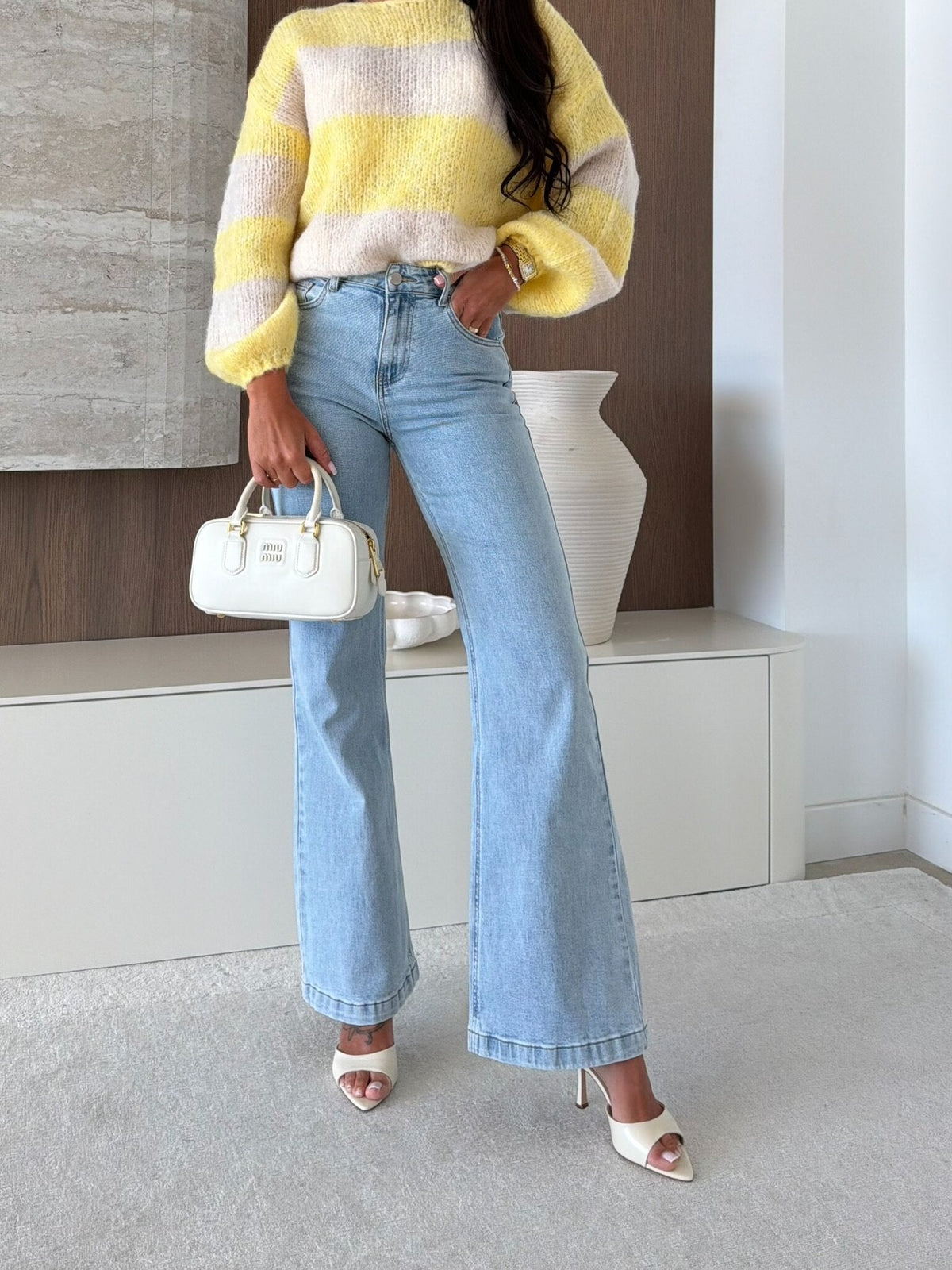 Pantalones Clarno bengala jeans azul claro