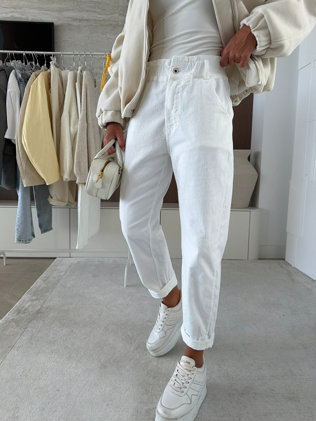 Pantalon Pana Luvie blanca